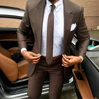 2023 האחרונה של הגברים חליפת מעיל מכנסיים עיצובים Slim Fit מחורצים דש כפתור אחד 2 החלקים הטובים ביותר חתונה חליפות תחפושת Homme