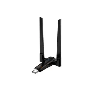 600Mbps 5 GHz+2.4 GHz Dual Band Wireless USB Wifi מתאם Wi-Fi דונגל תואם Bluetooth 2 רווח גבוה, אנטנות כרטיס רשת