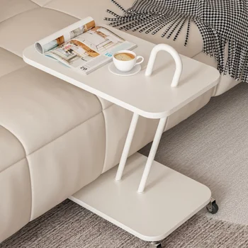 ריהוט הבית יצירתי המודרני קפה שולחן מתכת ברזל אמנות שולחן ארוחת הבוקר אוניברסלי גלגלת שולחן צד מעשי יפה