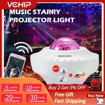 VCHIP XK30 Galaxy מקרן לייזר Proyector חג המולד מקרן צבעוני בוהק בלילה מוסיקה קלה Bluetooth ילדים השינה